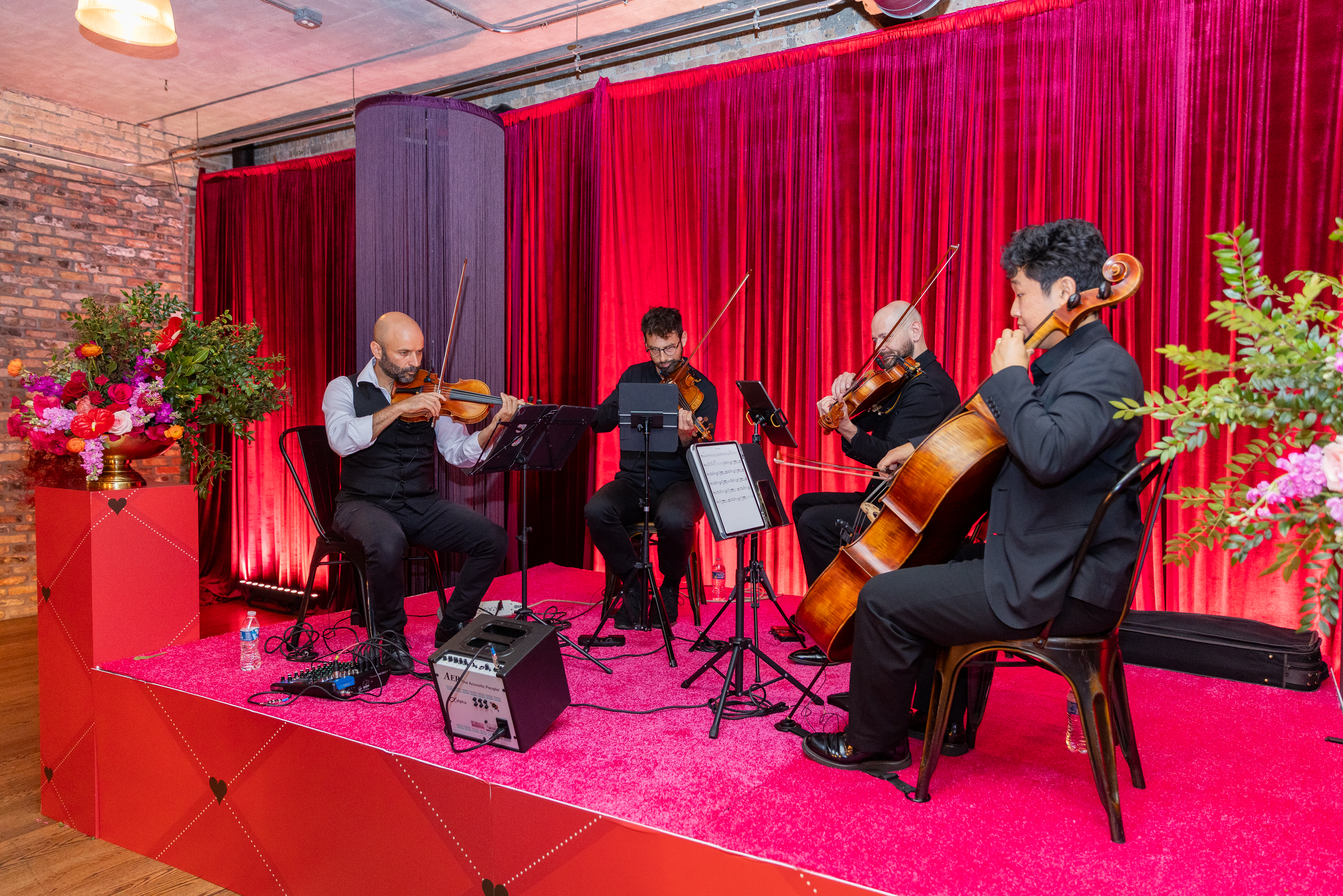 Innocenti Strings serenaded guests with pop cover songs